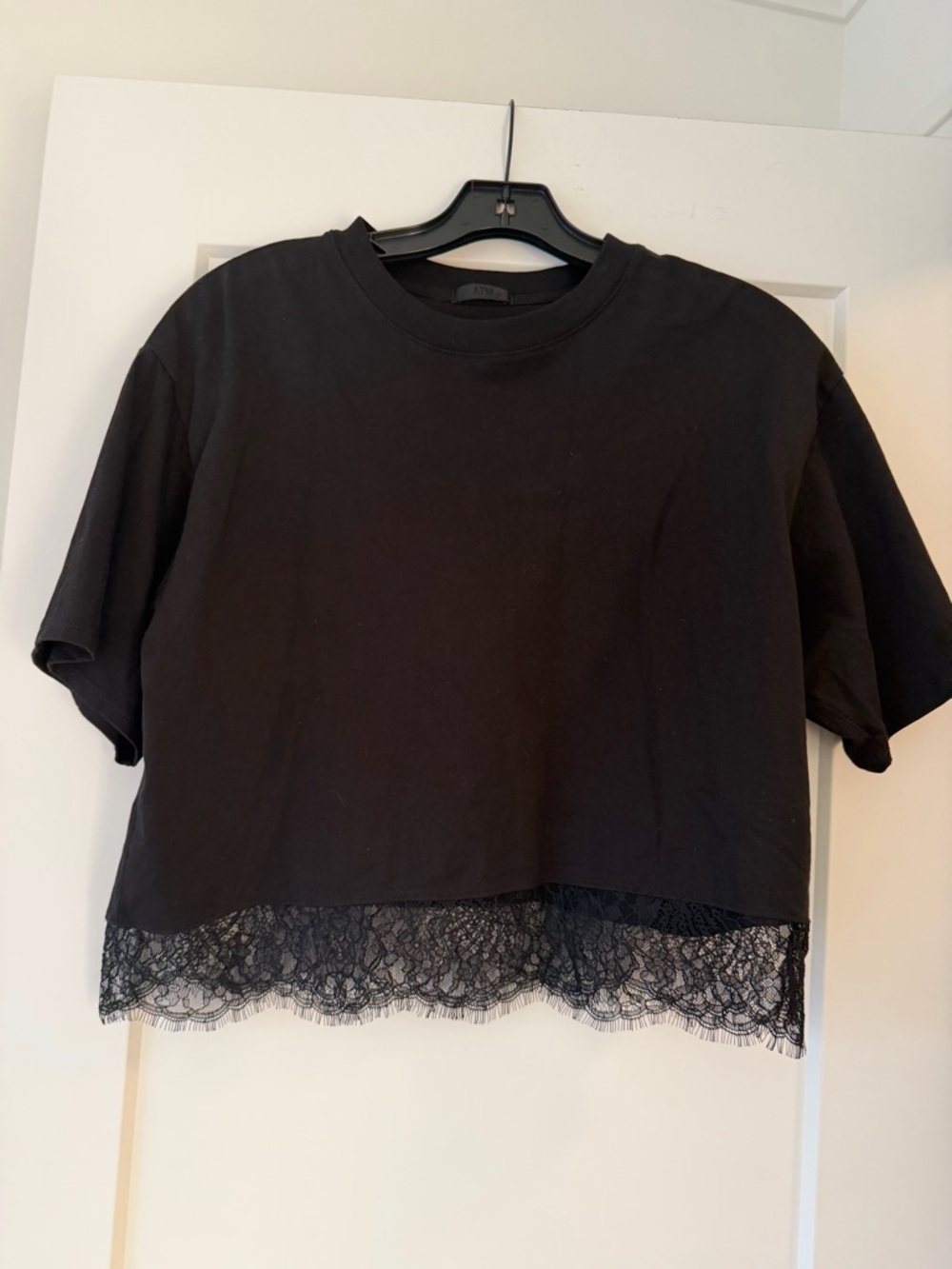 ATM Anthony Thomas Melillo Black Lace Top
